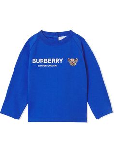Burberry Kids топ Thomas Bear с логотипом