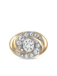 Pragnell Vintage кольцо 1941-1960 годов из желтого золота с бриллиантами