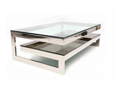 Кофейный стол bradley (zmebel) серебристый 100x45x60 см.