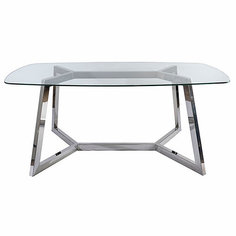 Обеденный стол artis (zmebel) серебристый 160x75x100 см.