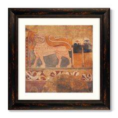 Репродукция картины в раме león de arlanza , 1210г. (картины в квартиру) коричневый 60x60 см.