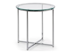 Стеклянный столик vivid (la forma) прозрачный 50 см.