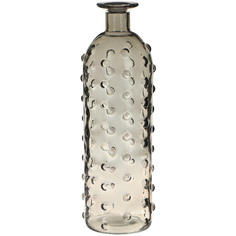 Ваза стеклянная Hakbijl Glass Bottle Bubble серая 9х26 см