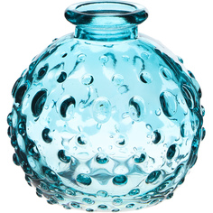 Ваза стеклянная Hakbijl Glass Mini Vase голубая 8,5х8 см