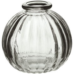 Ваза стеклянная Hakbijl Glass Mini Vase серая 8,5х8 см