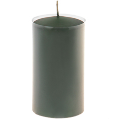 Декоративная свеча Wenzel Velours зелёная 8х15 см