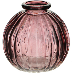 Ваза стеклянная Hakbijl Glass Mini Vase розовая 8,5х8 см