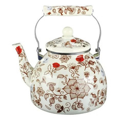 Металлический чайник ЧУДЕСНИЦА ЭЧ-4009, 4л, бежевый [ка-00001105]