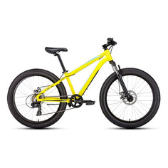 Велосипед Forward Bizon Mini 24 (2020-2021) горный (подростк.) рам.:13" кол.:24" желтый/оранжевый 14