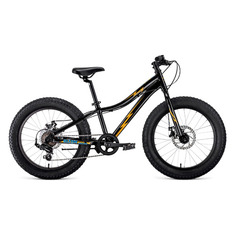 Велосипед FORWARD Bizon Micro 20 (2020-2021), горный (детский), рама 11", колеса 20", черный/желтый, 11.86кг [rbkw1q307002]