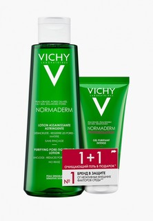 Набор для ухода за лицом Vichy NORMADERM Cужающий поры очищающий лосьон, 200 мл + NORMADERM PHYTOSOLUTION Oчищающий гель для умывания, 50 мл, В ПОДАРОК