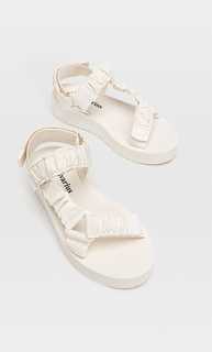 Stradivarius Cандалии С Ремешками Из Ткани На Плоской Подошве Розовато-Бежевый 39