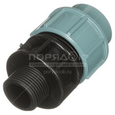 ПНД муфта STR с наружной резьбой 1 1/2", 40 мм СТР