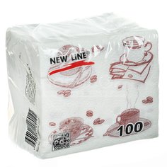 Салфетки бумажные New Line Чашка кофе 100 шт, 24х24 см