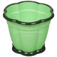 Горшок для цветов пластиковый Альтернатива М1218 Восторг зеленый, 1.5 л Alternativa