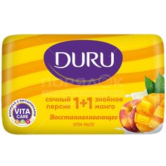 Мыло Duru 1+1 Манго и персик, 80 г