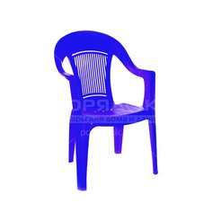 Кресло пластиковое Элластик-Пласт синее, 91х41х55 см