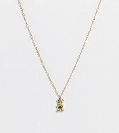 Золотистое ожерелье с подвеской в форме желейного мишки Reclaimed Vintage Inspired-Золотистый