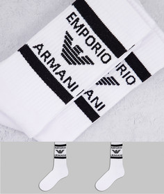 Набор из 2 пар коротких носков белого цвета Emporio Armani Bodywear-Белый