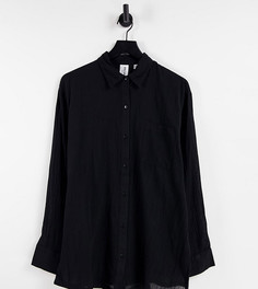 Oversized-рубашка черного цвета от комплекта COLLUSION-Черный цвет