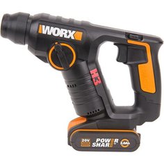 Перфоратор аккумуляторный WORX WX394.3, 20В 2Ач х1, ЗУ 2A, кейс