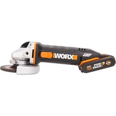 Угловая шлифмашина аккумуляторная WORX WX800, 20В, 115 мм, 2х2,0Ач, кейс