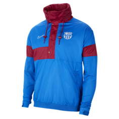 Мужская футбольная куртка-анорак FC Barcelona - Синий Nike