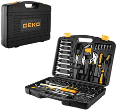 Набор ручного инструмента DEKO для дома и автомобиля, 113 предметов, в чемодане (065-0740)