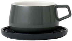 Чашка с блюдцем VIVA-SCANDINAVIA Ella, 300 мл, мятная (V79747)