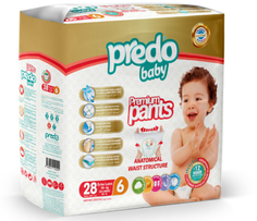 Подгузники-трусики PREDO Baby №6, 15+ кг, 28 шт (P-A 106)