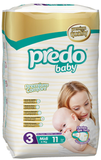 Подгузники PREDO Baby №3, 4-9 кг, 11 шт (S-103)