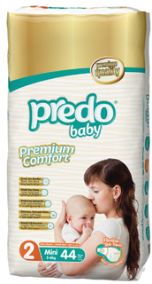 Подгузники PREDO Baby №2, 3-6 кг, 44 шт (Т-102)