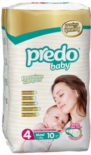 Подгузники PREDO Baby №4, 7-18 кг, 10 шт (S-104)