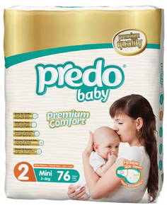 Подгузники PREDO Baby №2, 3-6 кг, 76 шт (J-102)