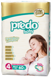 Подгузники PREDO Baby №4, 7-18 кг, 60 шт (J-104)