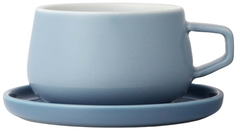 Чашка с блюдцем VIVA-SCANDINAVIA Ella, 300 мл, голубая (V79763)