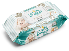 Детские влажные салфетки PREDO Baby, 72 шт (W-172)