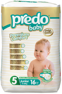 Подгузники PREDO Baby №5, 11-25 кг, 16 шт (E-105)