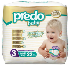 Подгузники PREDO Baby №3, 4-9 кг, 22 шт (E-103)