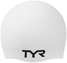 Шапочка для плавания TYR Silicone Cap, белая (LCS/100)