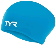 Шапочка для плавания TYR Silicone Cap, голубая (LCSL/420)