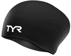 Шапочка для плавания TYR Silicone Cap, черная (LCSL/001)