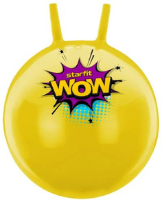 Мяч-попрыгун STARFIT Wow GB-0402, 55 см, с рожками, жёлтый (УТ-00016559)