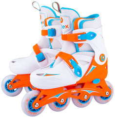 Раздвижные роликовые коньки RIDEX Cricket, пластиковая рама, L размер 39-42 Orange (УТ-00018616)