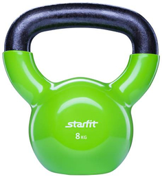 Гиря STARFIT DB-401, 8 кг, винил, зеленая (УТ-00007105)