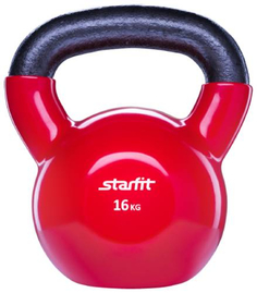 Гиря STARFIT DB-401, 16 кг, винил, красная (УТ-00007107)