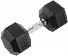 Гантель STARFIT DB-301, 16 кг, обрезиненная, черная (УТ-00016635)