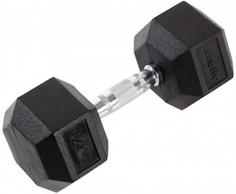 Гантель STARFIT DB-301, 12 кг, обрезиненная, черная (УТ-00016633)
