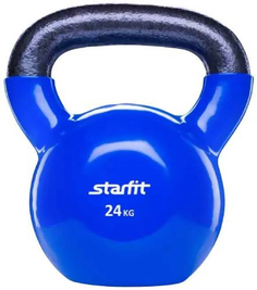 Гиря STARFIT DB-401, 24 кг, винил, темно-синяя (УТ-00007108)