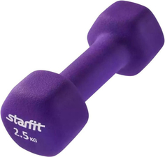 Гантель STARFIT DB-201, 2,5 кг, неопрен, фиолетовая (УТ-00009071)